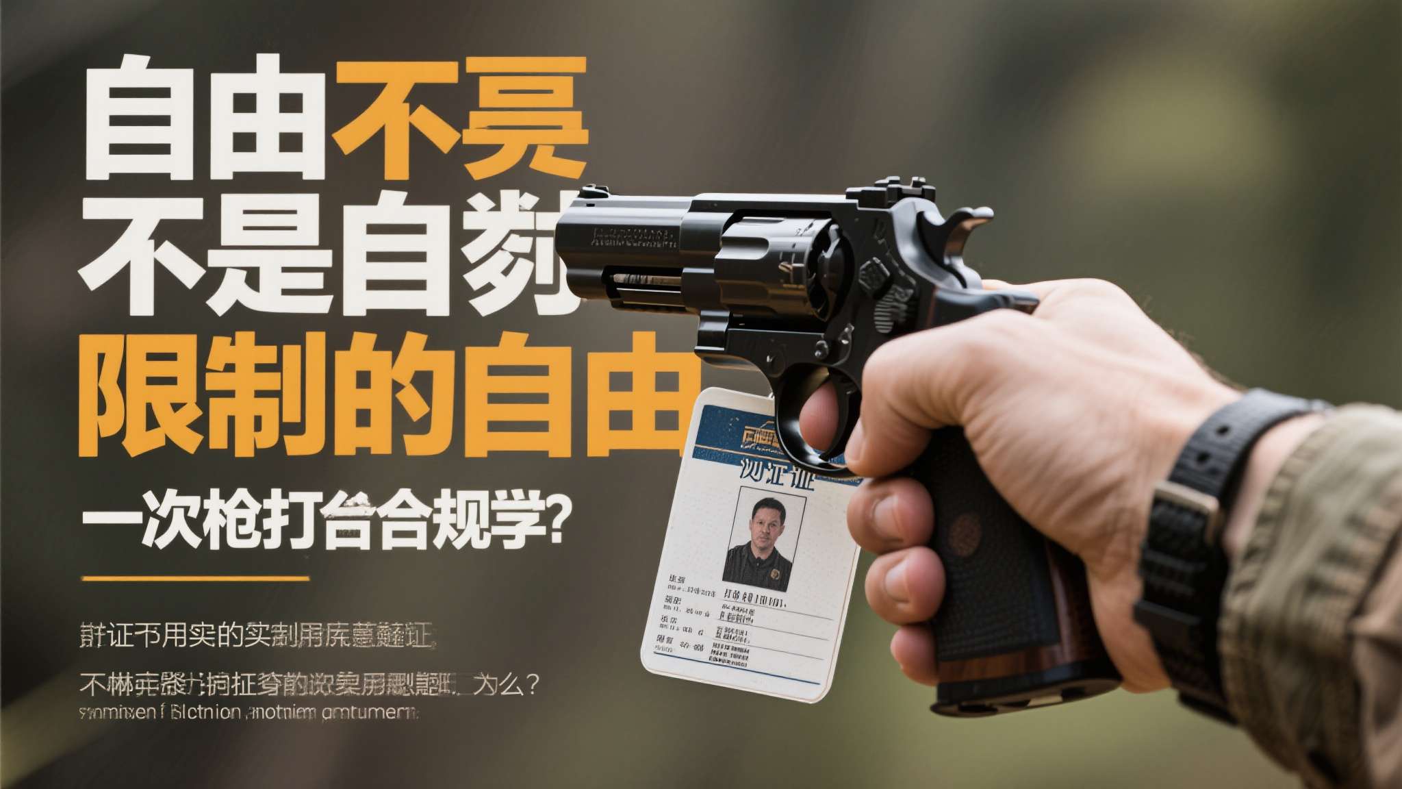 自由不是无限制的自由，执照也不是随意滥用的通行证。&nbsp;每一次扣动扳机之前，你都需要