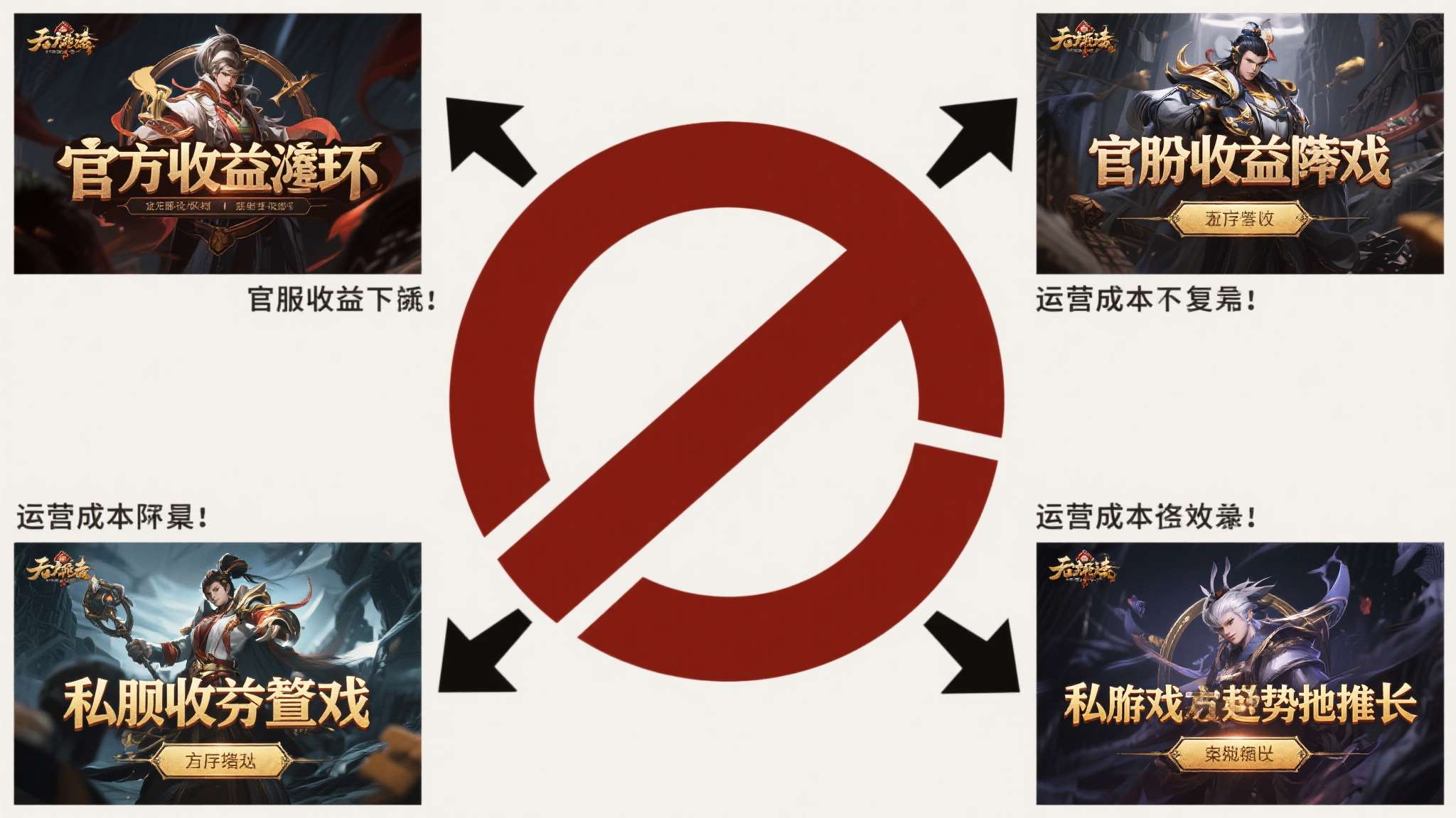 这一系列操作形成了一个恶性闭环：官服收益下滑&nbsp;→&nbsp;运营成本难以覆盖&nbsp;→&nbsp;官方被迫