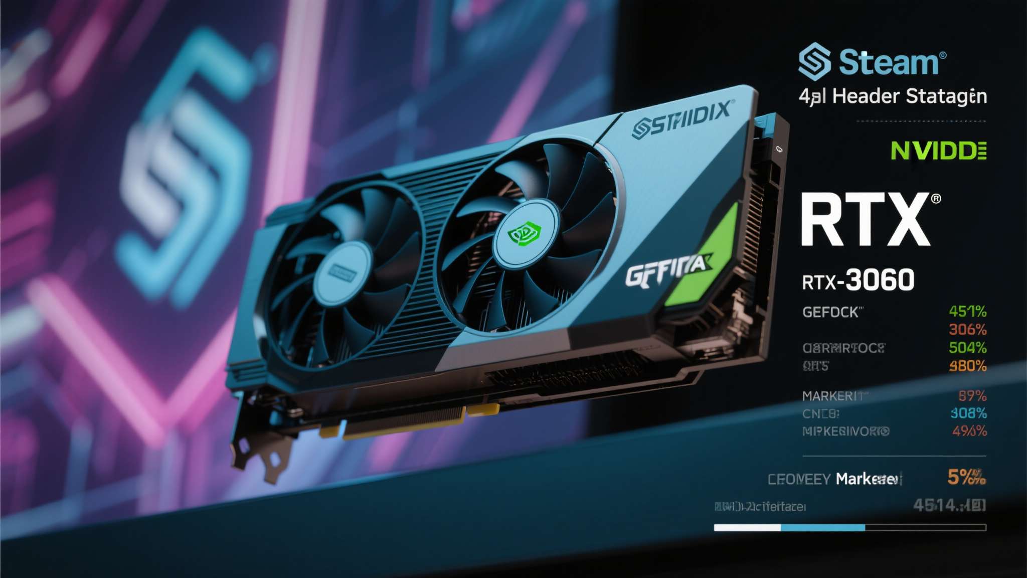 根据Steam&nbsp;4月硬件调查数据，NVIDIA&nbsp;GeForce&nbsp;RTX&nbsp;3060